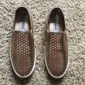 Rose gold metallic shoes